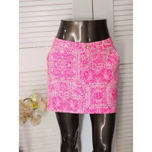 NWT Lilly Pulitzer Women's Colette Mini Skort  Pink Floral Print Size 6 078